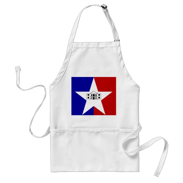 Delantal Bandera de San Antonio, Texas Apron Adulto (Frente)