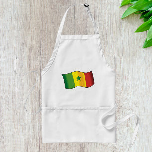 Delantal Bandera de Senegal Orgullo Senegalés Verde Amarill