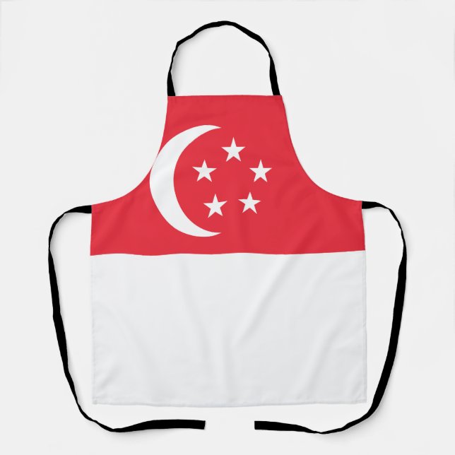 Delantal Bandera de Singapur (Anverso)