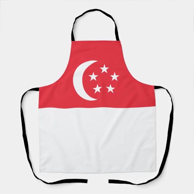 Delantal Bandera de Singapur (Anverso)