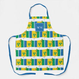 Delantal BANDERA DE ST VINCENT | Monograma | Vincentista