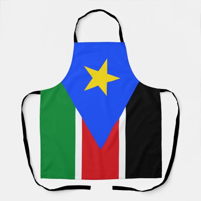 Delantal Bandera de Sudán del Sur (Anverso)