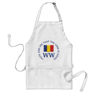 Delantal Bandera de TASTE Y VÉASE Monogramo Rumanía