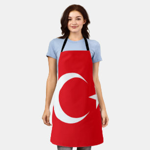 Delantal Bandera de Turquía en el icono de impresión de tod