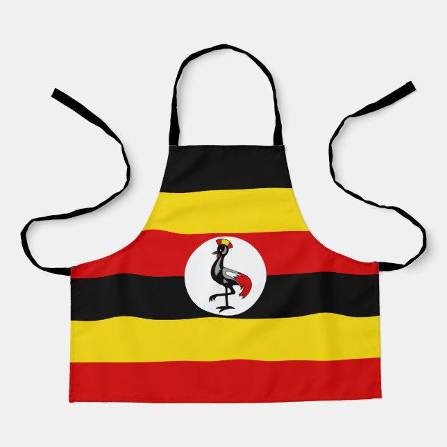 Delantal Bandera de Uganda (Anverso)