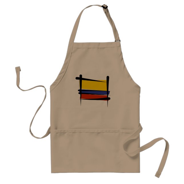 Delantal Bandera del cepillo de Colombia (Frente)