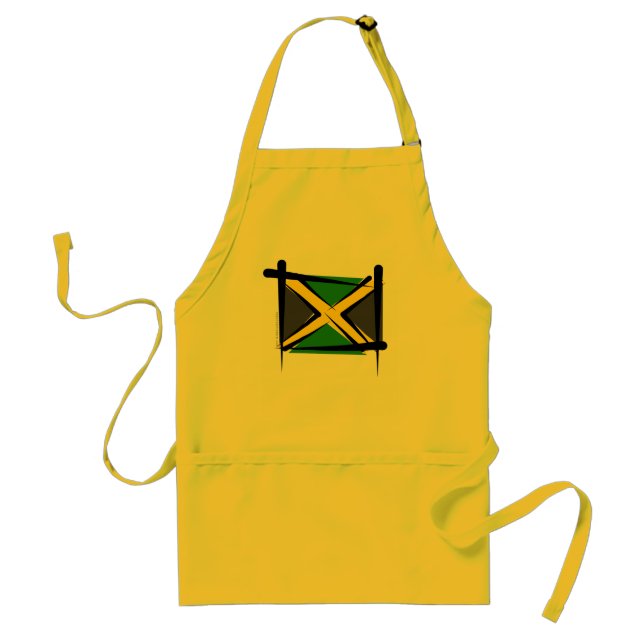 Delantal Bandera del cepillo de Jamaica (Frente)