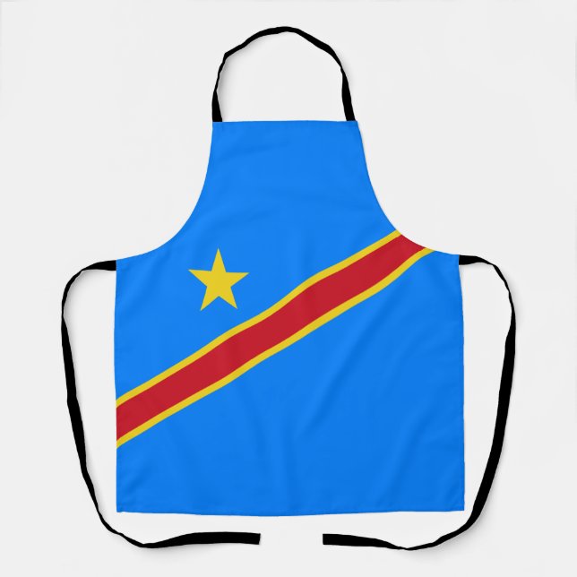 Delantal Bandera del Congo Kinshasa (Anverso)