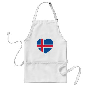 Delantal Bandera del Corazón de Islandia