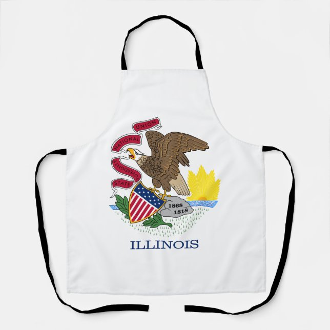 Delantal Bandera del estado de Illinois (Anverso)