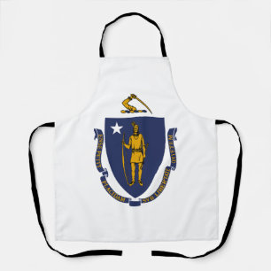 Delantal Bandera del estado de Massachusetts