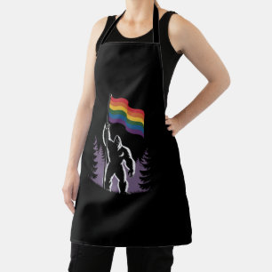 Delantal Bandera del nuevo orgullo progresista LGBTQ de Big