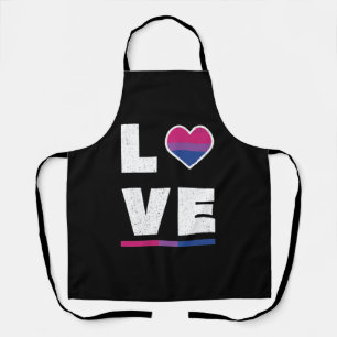 Delantal Bandera del Orgullo Bisexual LGBTQ angustiada Amor