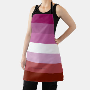 Delantal bandera del orgullo lésbico femenina de SlipperyJo