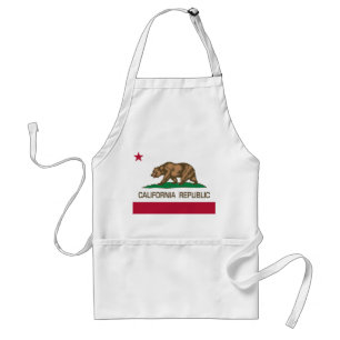 Delantal Bandera del Oso del Estado República de California