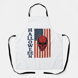 Delantal Bandera Espantosa Patriótica Vintage Calavera de H