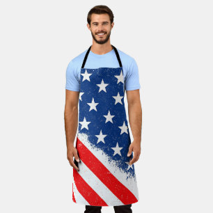 Delantal Bandera estadounidense Camisa Estrella Patriótica 