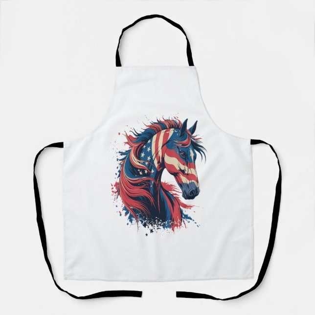 Delantal Bandera estadounidense del caballo (Anverso)