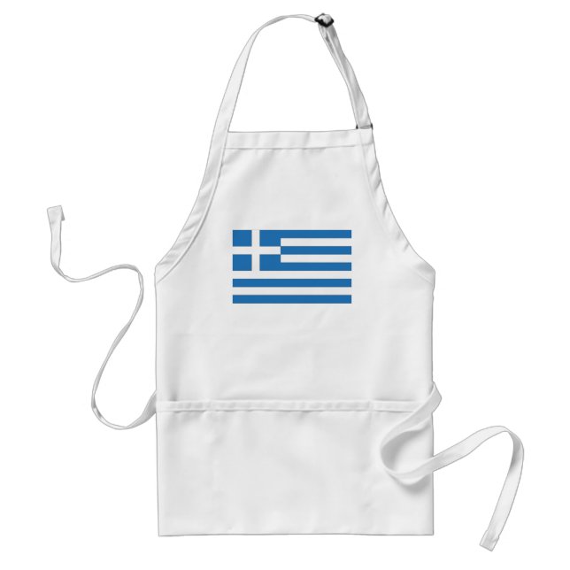 Delantal Bandera griega, bandera de Grecia (Frente)