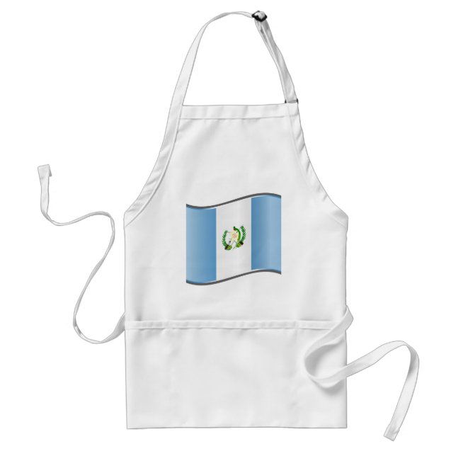 Delantal Bandera guatemalteca ondulada (Frente)