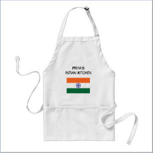 Delantal Bandera india personalizada naranja blanca y verde