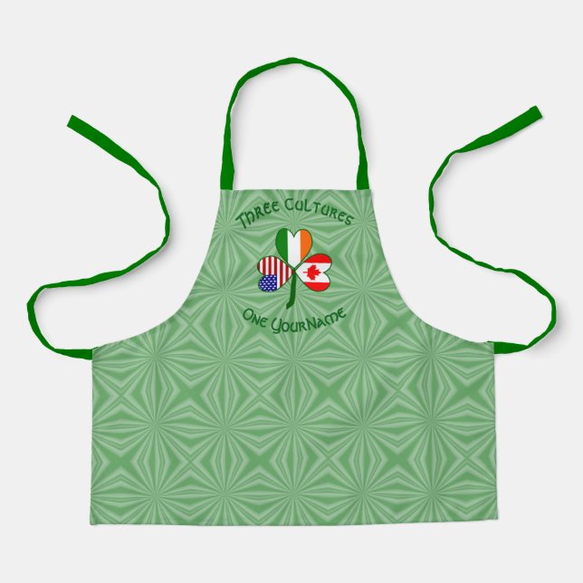 Delantal Bandera irlandesa canadiense de bandera norteameri (Anverso)