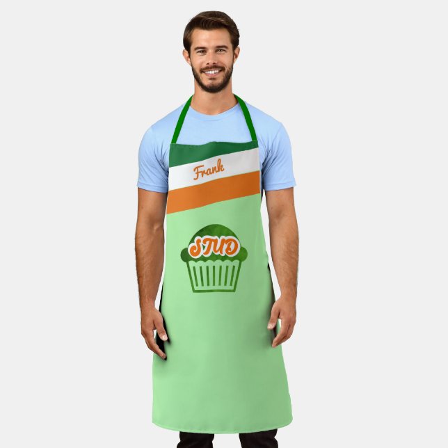 Delantal Bandera irlandesa tema Apron, Funny Stud Muffin (Gastado)
