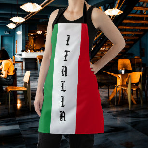 Delantal Bandera italiana rojo verde blanco
