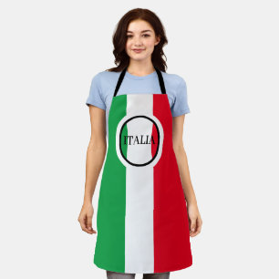 Delantal Bandera italiana rojo verde blanco