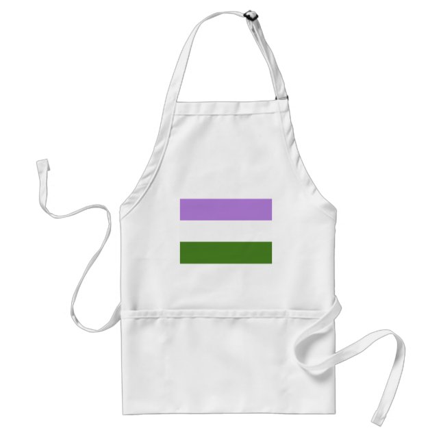 DELANTAL  BANDERA OFICIAL DE ORGULLO GENDERQUEER (Frente)