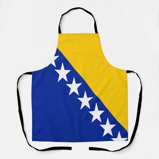 Delantal Bandera patriótica de Bosnia y Herzegovina (Anverso)