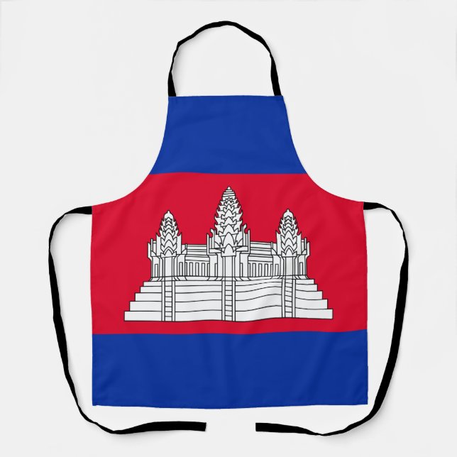 Delantal Bandera Patriótica De Camboya (Anverso)