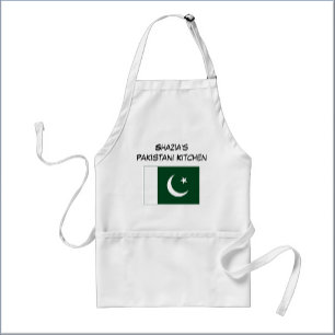 Delantal Bandera personalizada de Pakistán blanca y verde