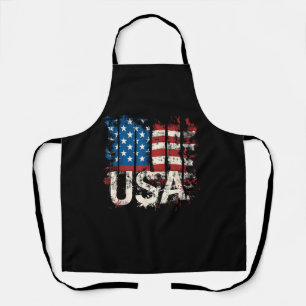 Delantal Bandera Retro Americana USA 4 de julio