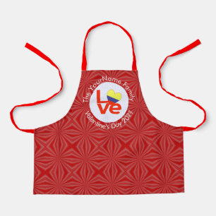 Delantal Bandera Roja Colombiana de AMOR Personalizada