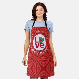 Delantal Bandera Roja de AMOR Personalizada Bangladesí