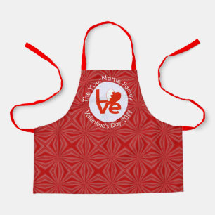 Delantal Bandera Roja de Bahrein AMOR Personalizada 