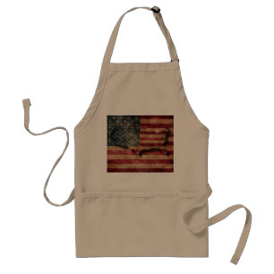 Delantal Bandera vintage grunge USA estrellas y franjas y m