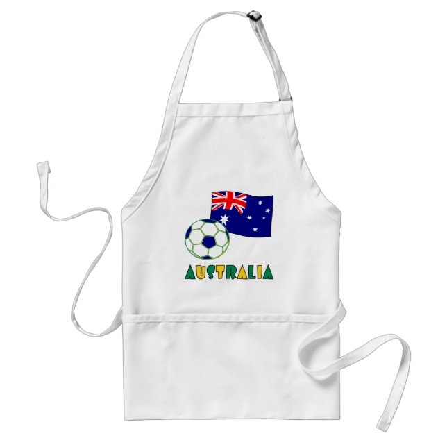 Delantal Bandera y pelota de fútbol australiana (Frente)