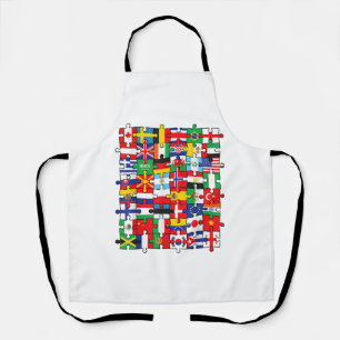 Delantal Banderas de países del mundo bandera internacional