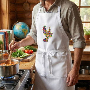 Delantal Banderas del mundo de Peace Dove