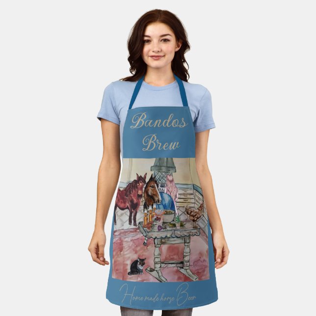 Delantal Bandos Beer casero de caballos (Gastado)
