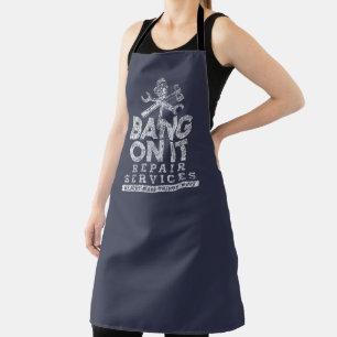 Delantal Bang On It Reparation Services White Gfx Navy