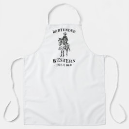 Delantal Bar Personalizado Bartender del pub Western Cowboy