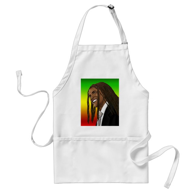 Delantal Barack Obama va estilo del reggae de Rasta (Frente)