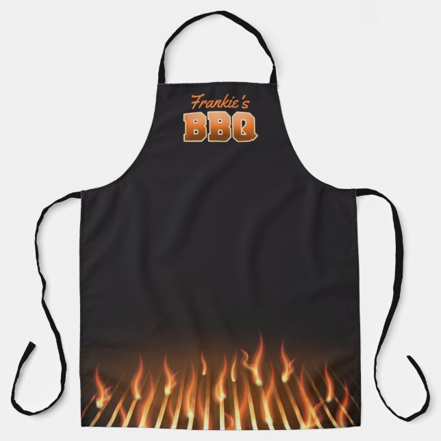 Delantal Barbeque de Gimnasio de Cuero Personalizado (Anverso)