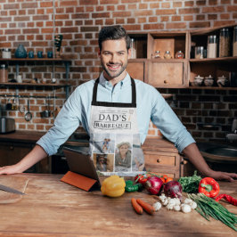 Delantal Barbeque de papá | Collage de fotos de barbacoa de