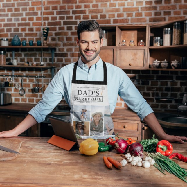 Delantal Barbeque de papá | Collage de fotos de barbacoa de (Subido por el creador)