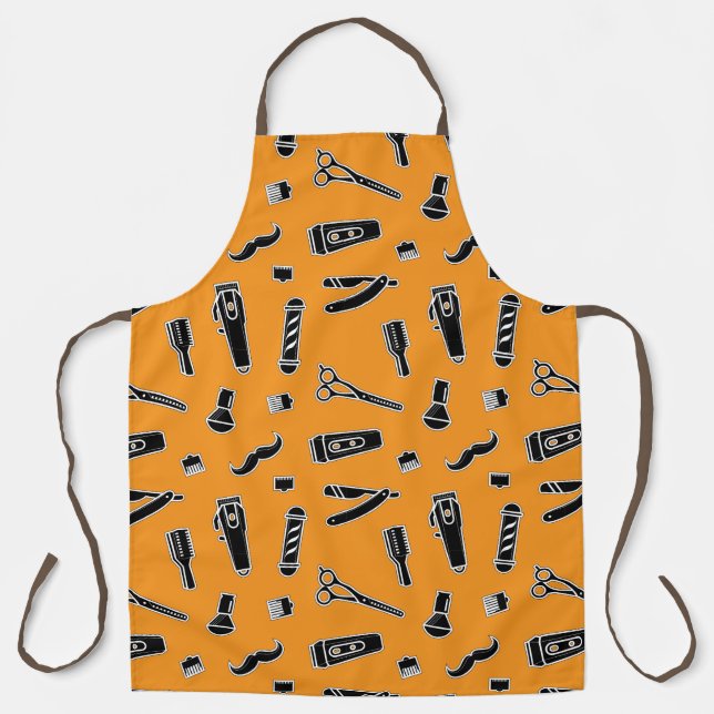 Delantal Barber Elegant Barber Shop Barber Hair Stylist (Anverso)