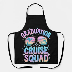 Delantal Barco de crucero de graduación de la escuadra retr